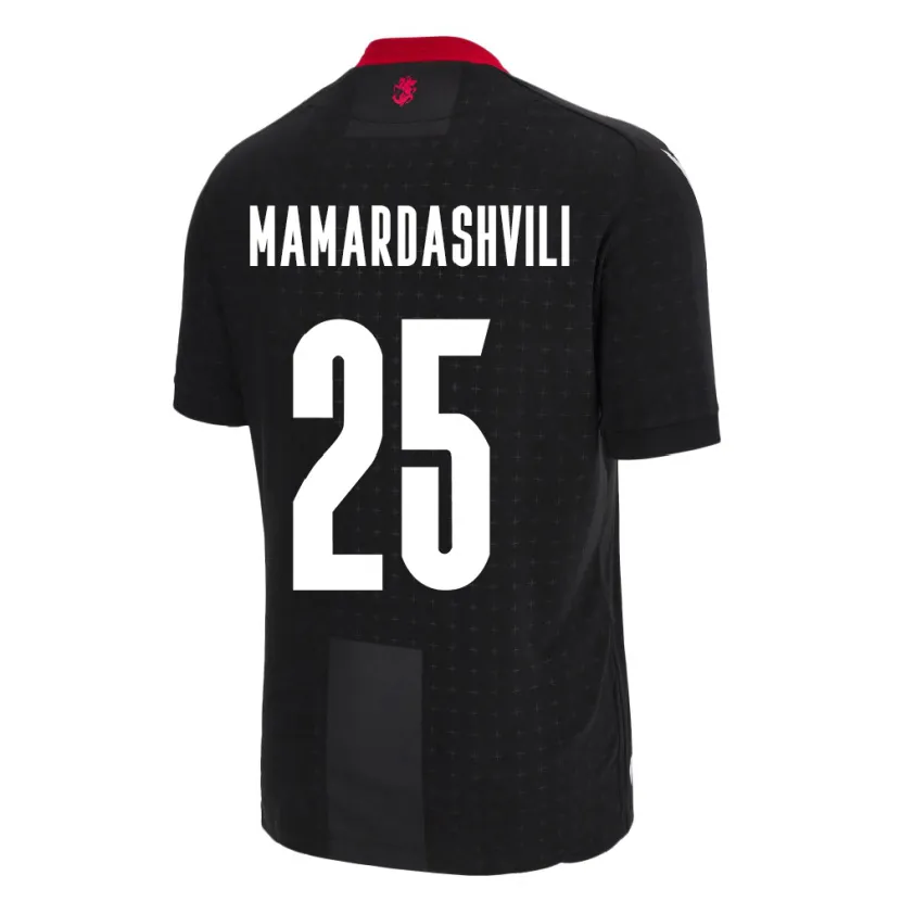 Danxen Damen Georgien Giorgi Mamardashvili #25 Schwarz Auswärtstrikot Trikot 24-26 T-Shirt Schweiz