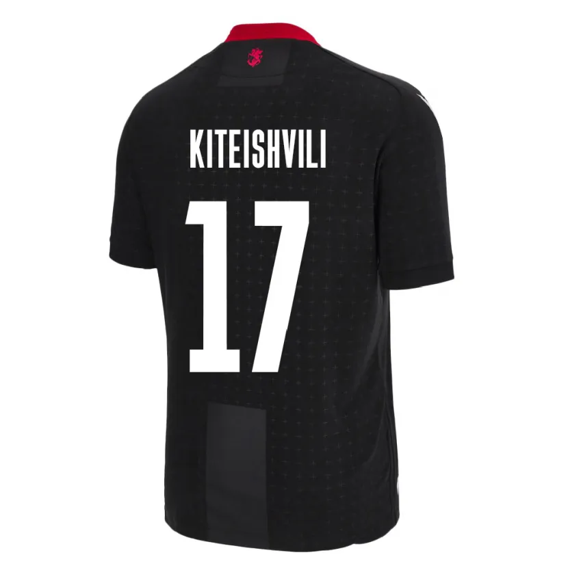 Danxen Damen Georgien Otar Kiteishvili #17 Schwarz Auswärtstrikot Trikot 24-26 T-Shirt Schweiz