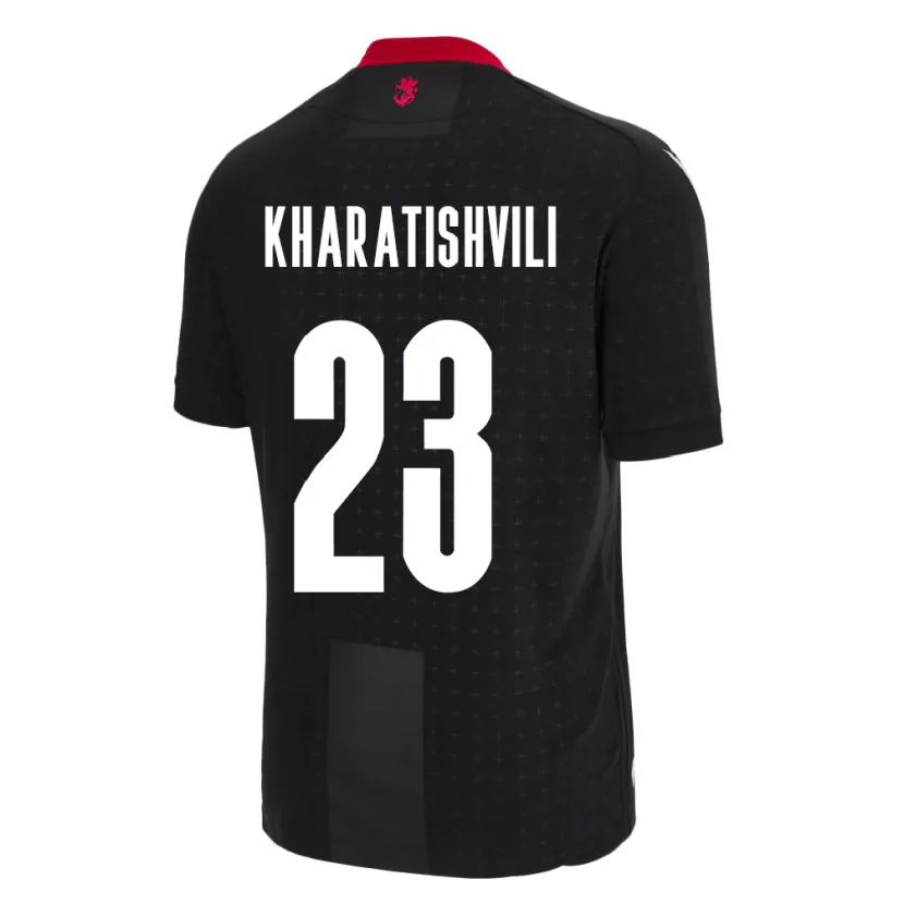 Danxen Damen Georgien Luka Kharatishvili #23 Schwarz Auswärtstrikot Trikot 24-26 T-Shirt Schweiz