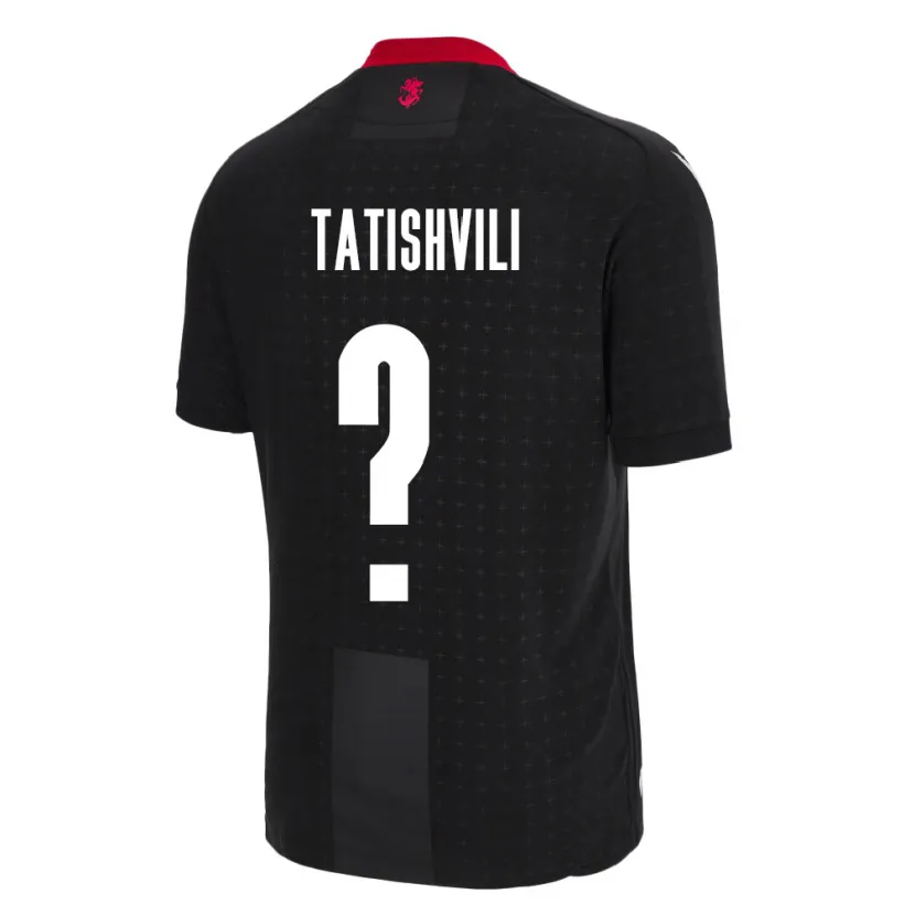 Danxen Damen Georgien Sandro Tatishvili #0 Schwarz Auswärtstrikot Trikot 24-26 T-Shirt Schweiz
