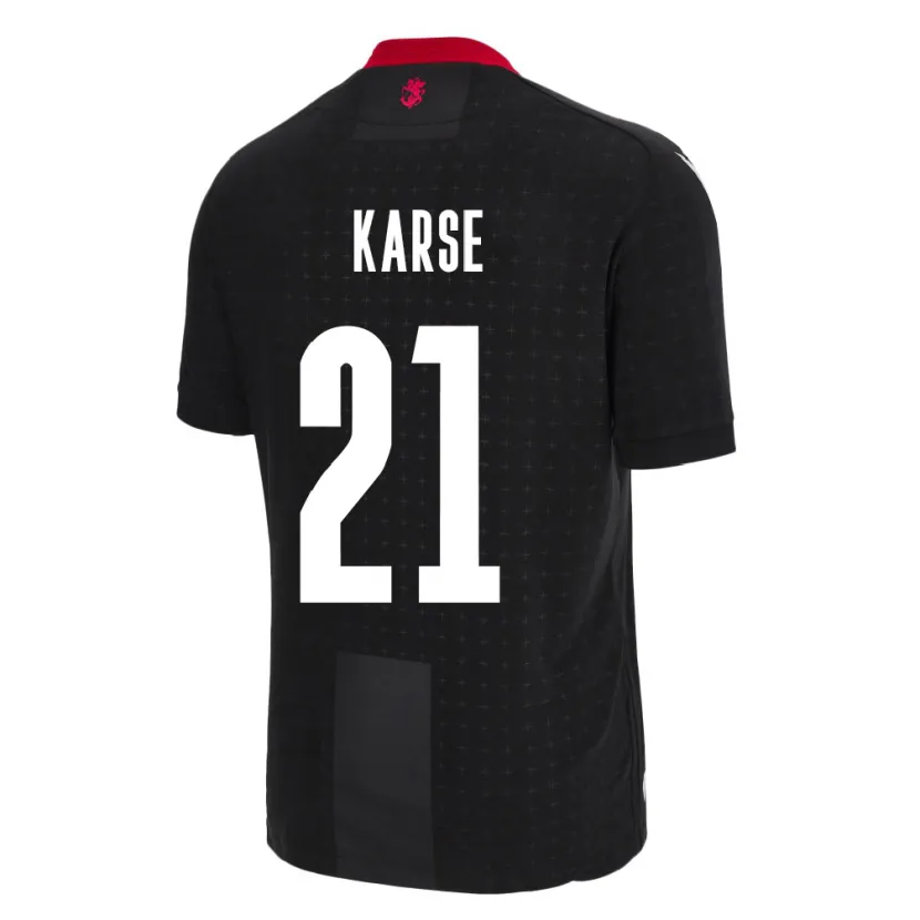Danxen Damen Georgien Karse #21 Schwarz Auswärtstrikot Trikot 24-26 T-Shirt Schweiz