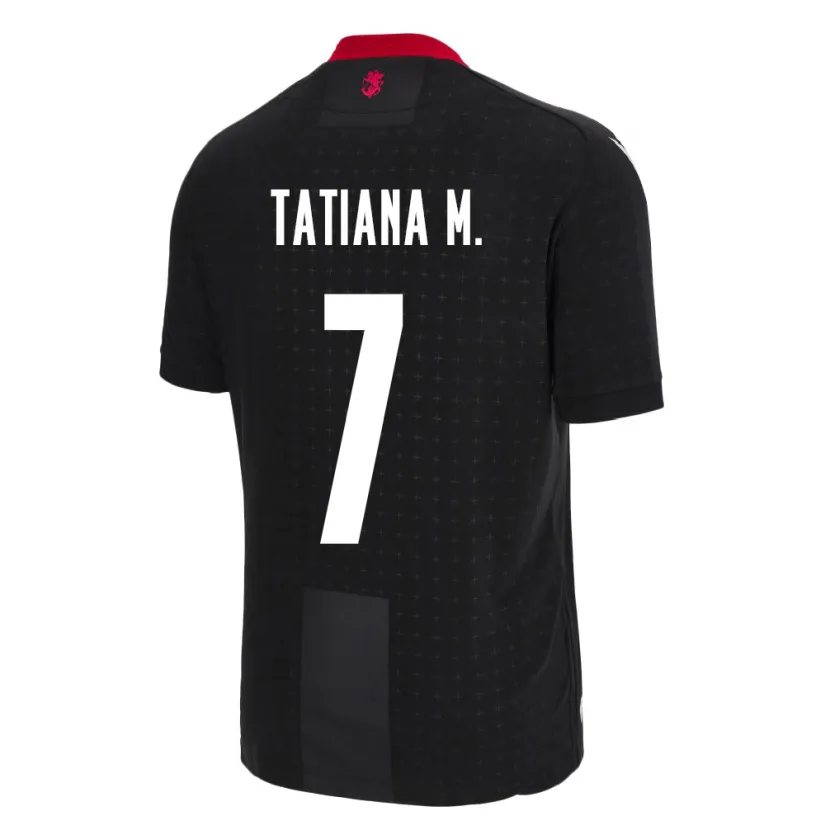 Danxen Damen Georgien Tatiana Matveeva #7 Schwarz Auswärtstrikot Trikot 24-26 T-Shirt Schweiz