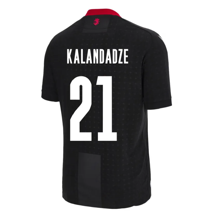 Danxen Damen Georgien Mariam Kalandadze #21 Schwarz Auswärtstrikot Trikot 24-26 T-Shirt Schweiz