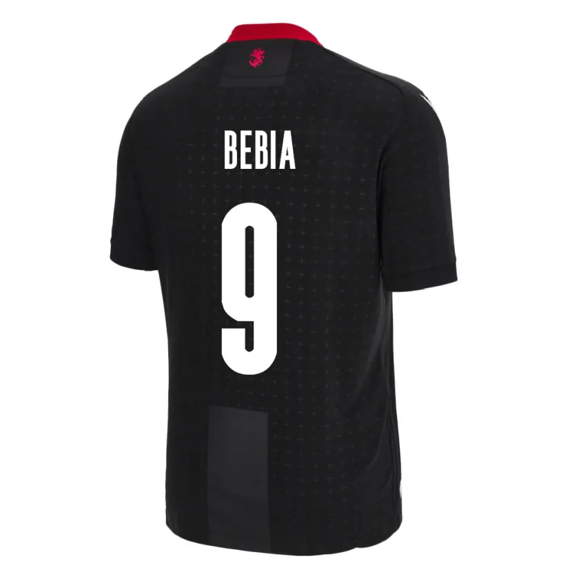 Danxen Damen Georgien Maiko Bebia #9 Schwarz Auswärtstrikot Trikot 24-26 T-Shirt Schweiz