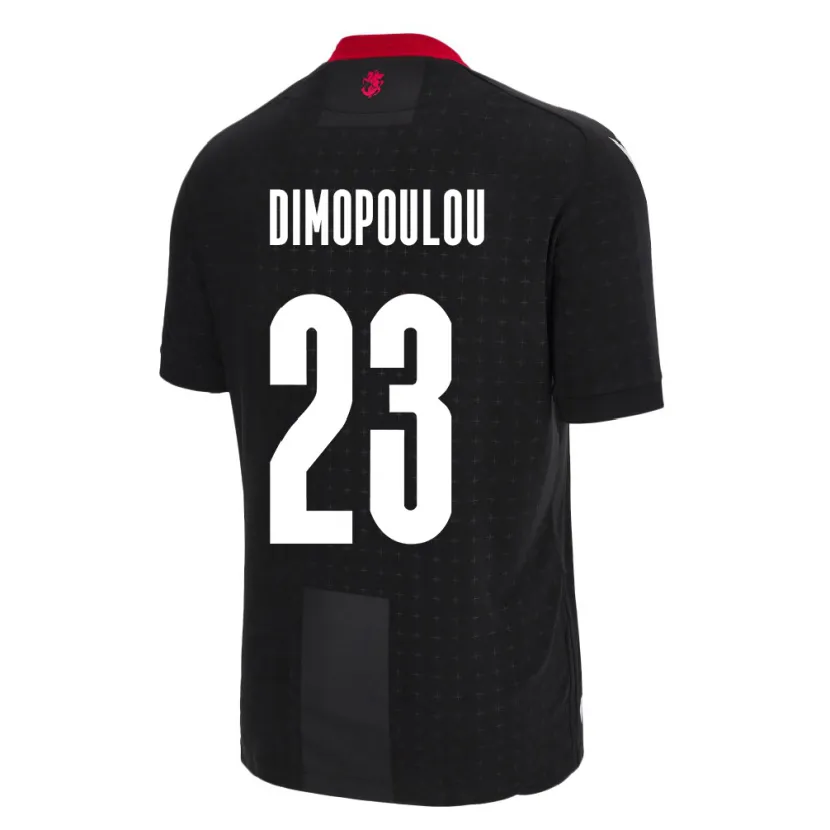 Danxen Damen Georgien Salomi Dimopoulou #23 Schwarz Auswärtstrikot Trikot 24-26 T-Shirt Schweiz