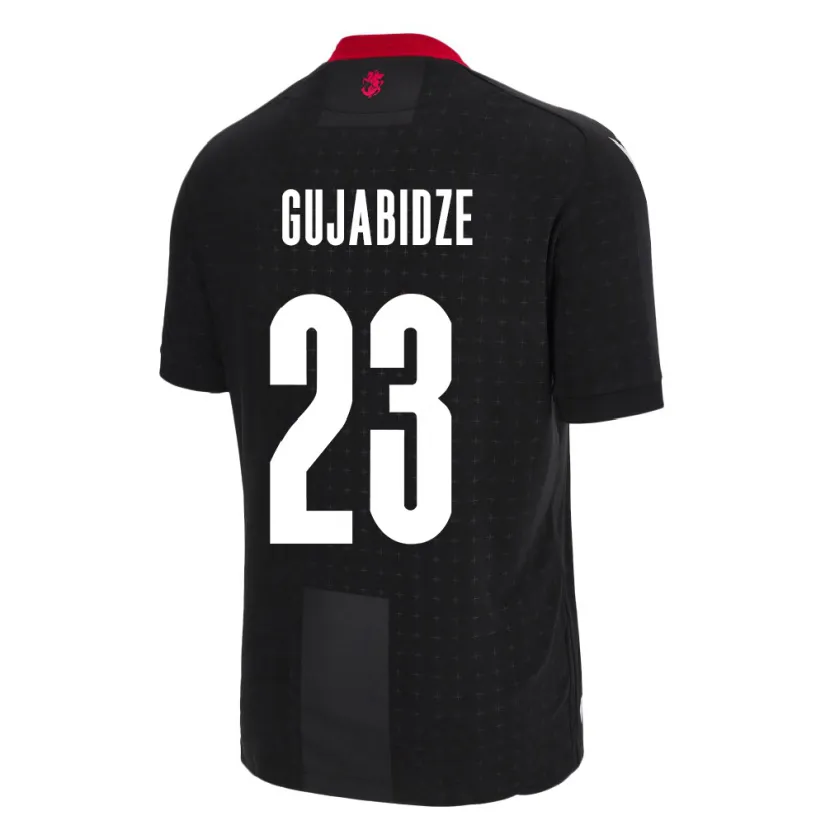 Danxen Damen Georgien Nino Gujabidze #23 Schwarz Auswärtstrikot Trikot 24-26 T-Shirt Schweiz