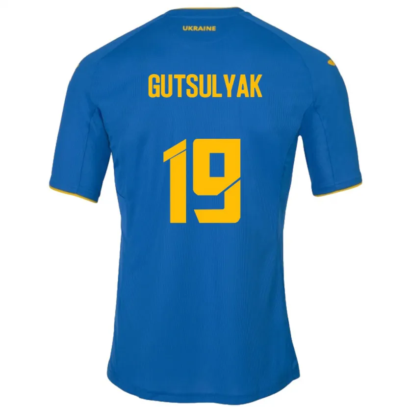 Danxen Damen Ukraine Oleksiy Gutsulyak #19 Blau Auswärtstrikot Trikot 24-26 T-Shirt Schweiz