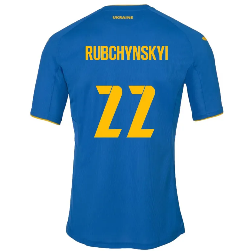 Danxen Damen Ukraine Valentyn Rubchynskyi #22 Blau Auswärtstrikot Trikot 24-26 T-Shirt Schweiz