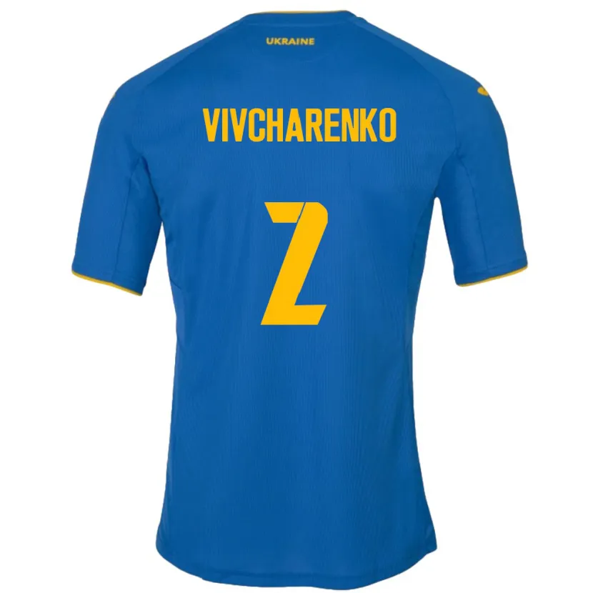 Danxen Damen Ukraine Kostyantyn Vivcharenko #2 Blau Auswärtstrikot Trikot 24-26 T-Shirt Schweiz