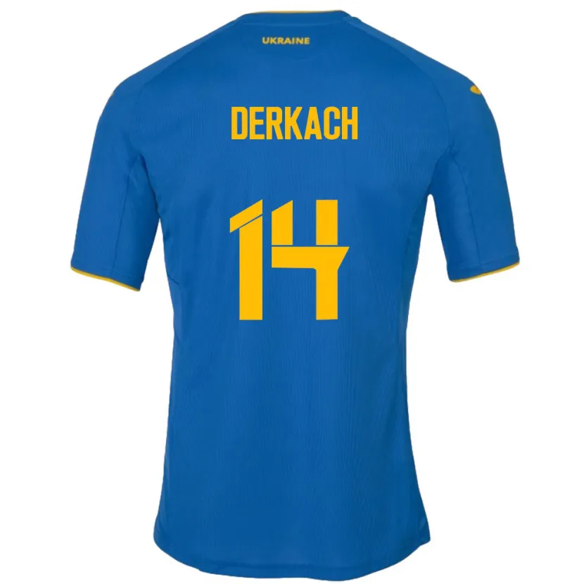 Danxen Damen Ukraine Yana Derkach #14 Blau Auswärtstrikot Trikot 24-26 T-Shirt Schweiz