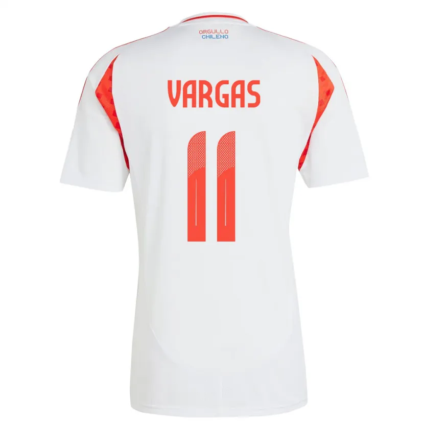 Danxen Damen Chile Eduardo Vargas #11 Weiß Auswärtstrikot Trikot 24-26 T-Shirt Schweiz
