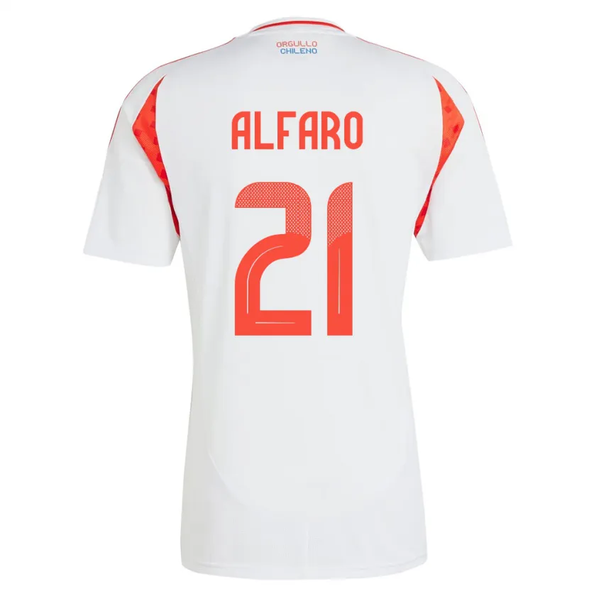 Danxen Damen Chile Julián Alfaro #21 Weiß Auswärtstrikot Trikot 24-26 T-Shirt Schweiz