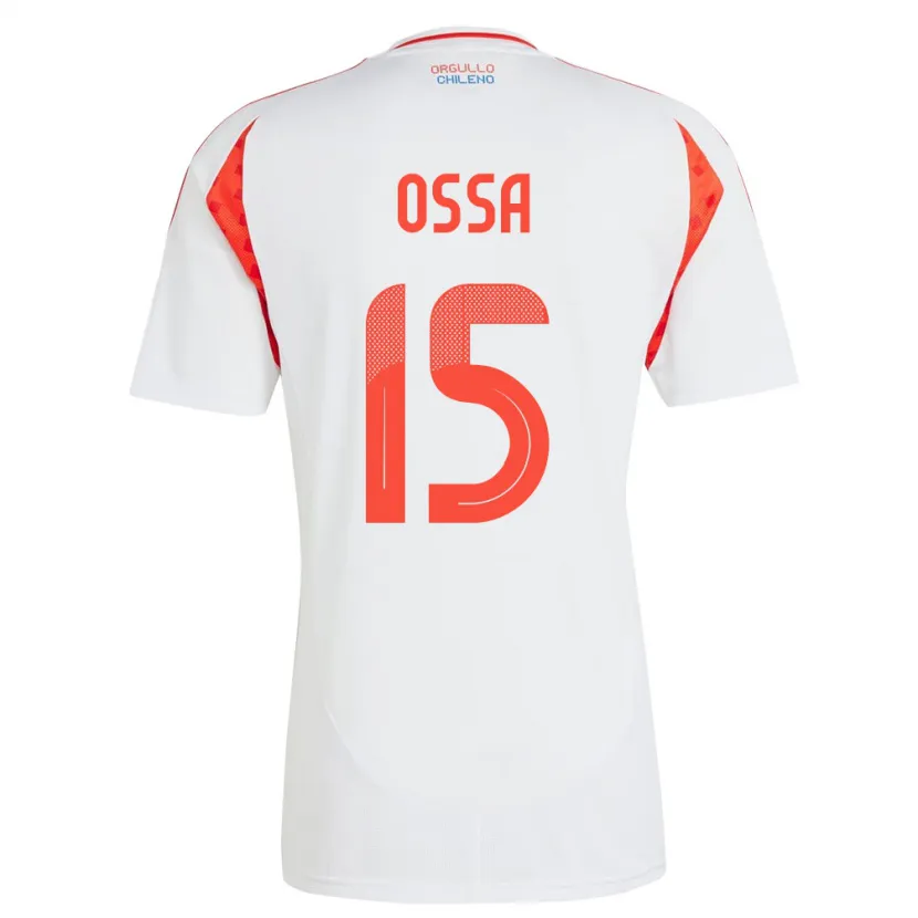 Danxen Damen Chile Diego Ossa #15 Weiß Auswärtstrikot Trikot 24-26 T-Shirt Schweiz