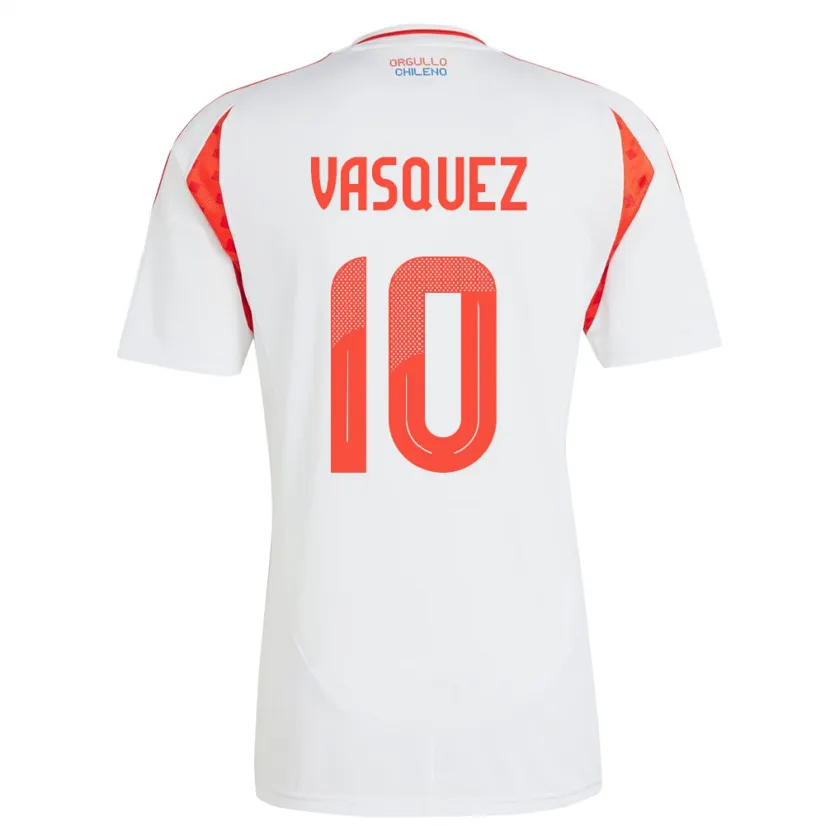 Danxen Damen Chile Ignacio Vásquez #10 Weiß Auswärtstrikot Trikot 24-26 T-Shirt Schweiz