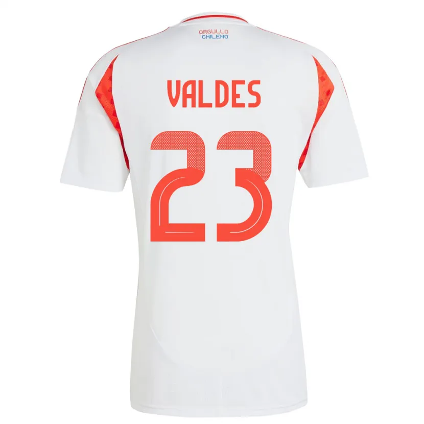 Danxen Damen Chile Francisco Valdés #23 Weiß Auswärtstrikot Trikot 24-26 T-Shirt Schweiz