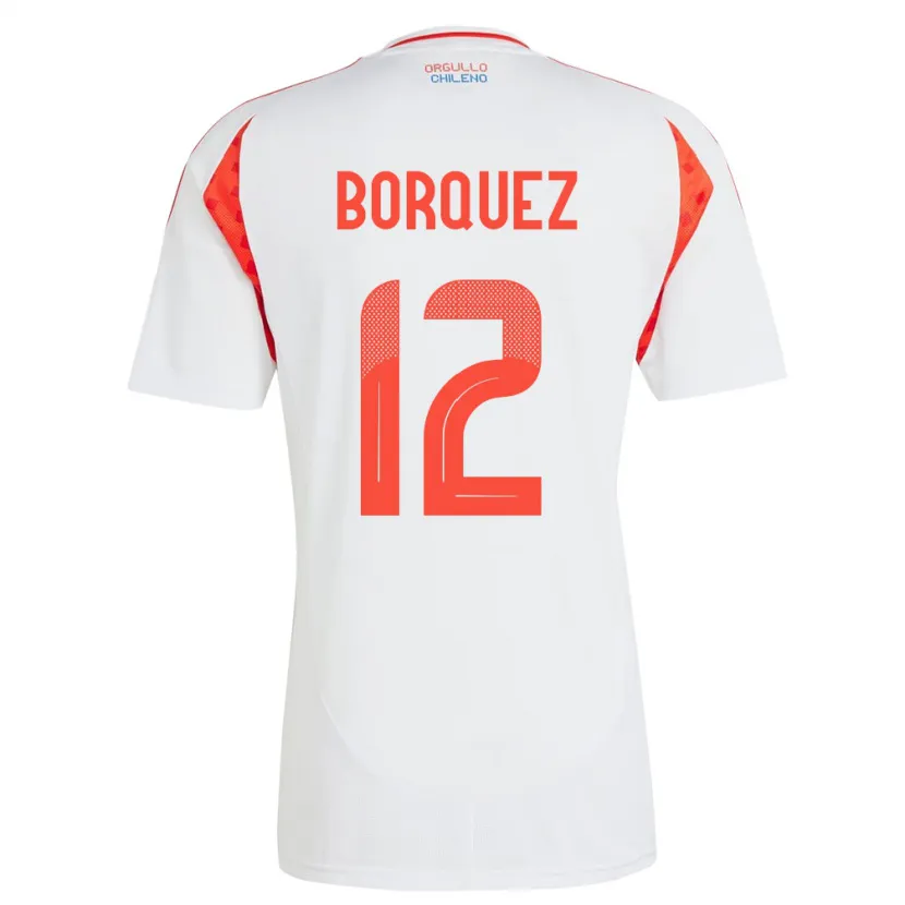 Danxen Damen Chile Gabriela Bórquez #12 Weiß Auswärtstrikot Trikot 24-26 T-Shirt Schweiz