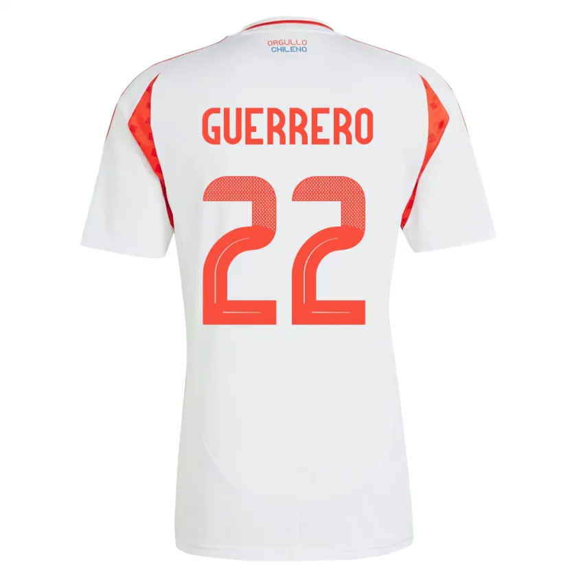 Danxen Damen Chile Kathalina Guerrero #22 Weiß Auswärtstrikot Trikot 24-26 T-Shirt Schweiz