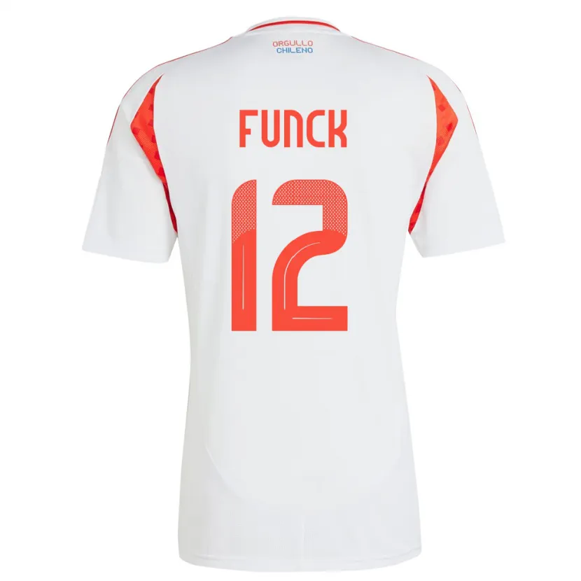 Danxen Damen Chile Martina Funck #12 Weiß Auswärtstrikot Trikot 24-26 T-Shirt Schweiz