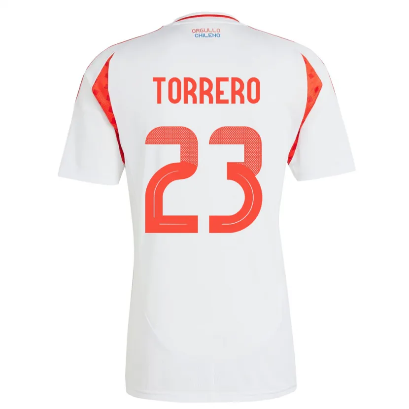 Danxen Damen Chile Ryann Torrero #23 Weiß Auswärtstrikot Trikot 24-26 T-Shirt Schweiz
