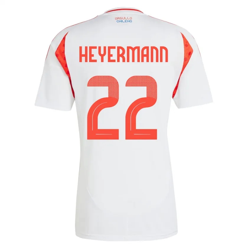 Danxen Damen Chile Agustina Heyermann #22 Weiß Auswärtstrikot Trikot 24-26 T-Shirt Schweiz