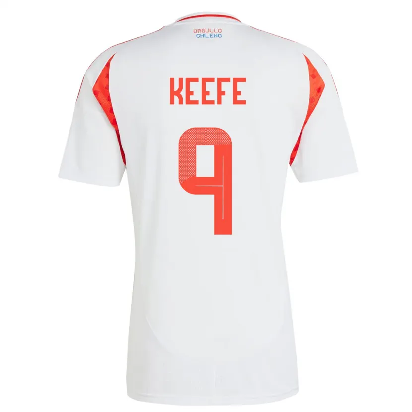 Danxen Damen Chile Sonya Keefe #9 Weiß Auswärtstrikot Trikot 24-26 T-Shirt Schweiz
