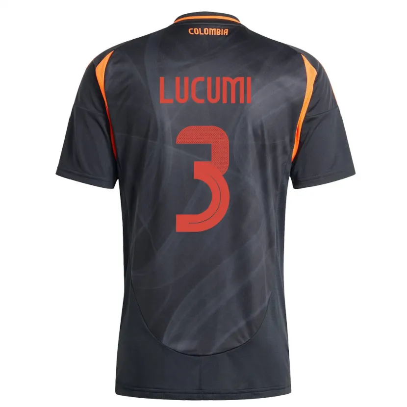 Danxen Damen Kolumbien Jhon Lucumí #3 Schwarz Auswärtstrikot Trikot 24-26 T-Shirt Schweiz