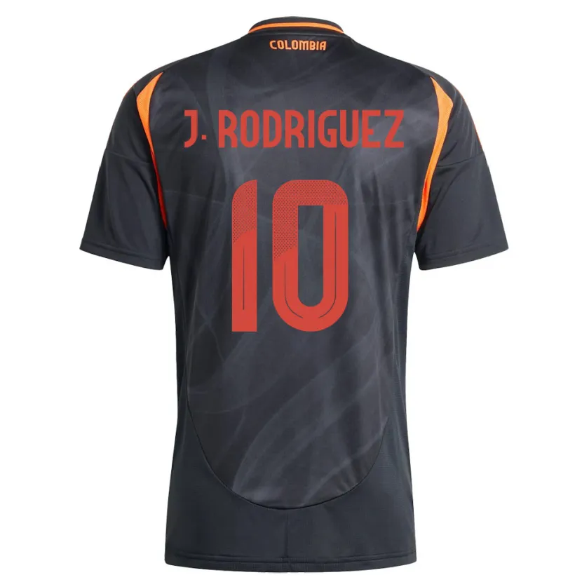 Danxen Damen Kolumbien James Rodríguez #10 Schwarz Auswärtstrikot Trikot 24-26 T-Shirt Schweiz