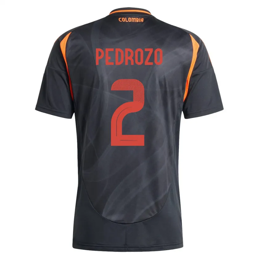 Danxen Damen Kolumbien Daniel Pedrozo #2 Schwarz Auswärtstrikot Trikot 24-26 T-Shirt Schweiz