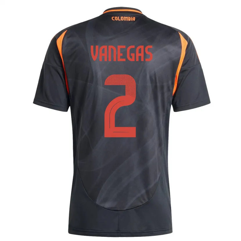 Danxen Damen Kolumbien Manuela Vanegas #2 Schwarz Auswärtstrikot Trikot 24-26 T-Shirt Schweiz