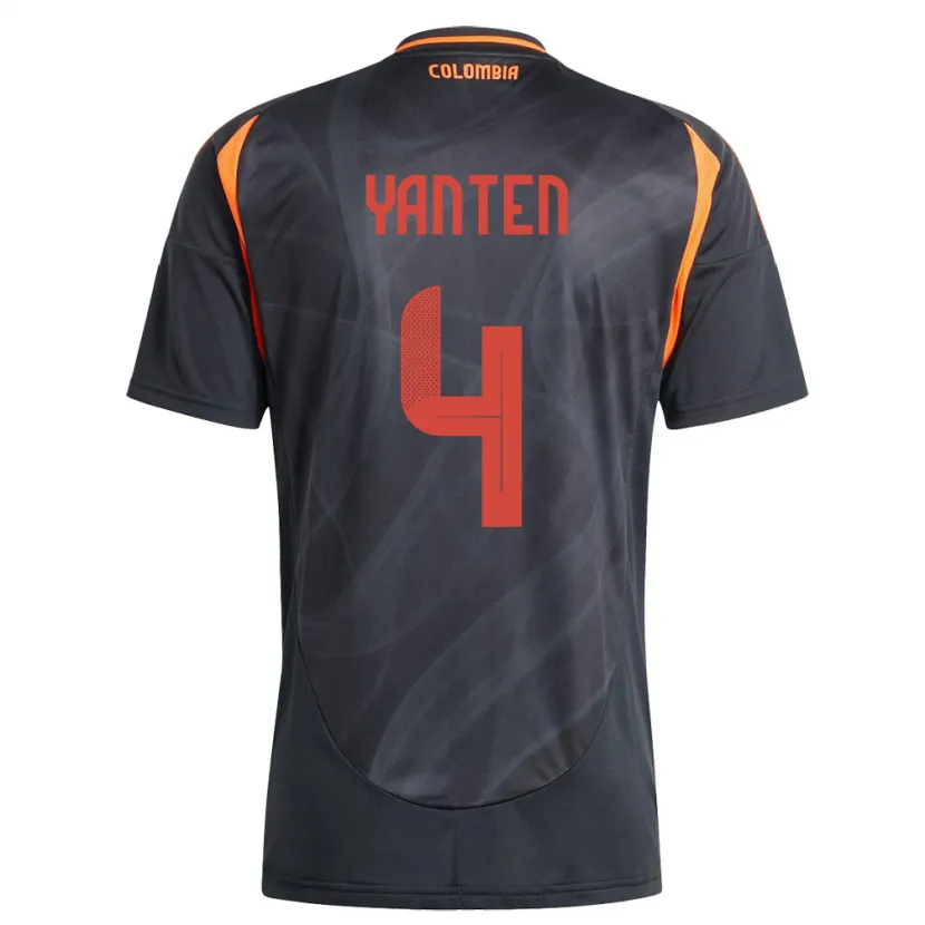 Danxen Damen Kolumbien Fabiana Yantén #4 Schwarz Auswärtstrikot Trikot 24-26 T-Shirt Schweiz
