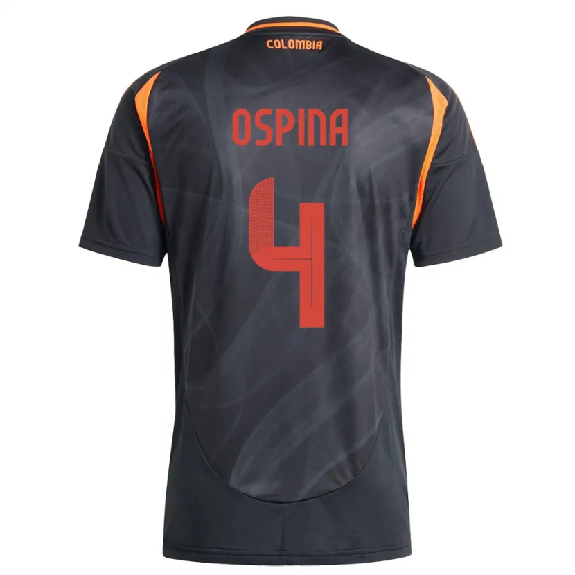 Danxen Damen Kolumbien Diana Ospina #4 Schwarz Auswärtstrikot Trikot 24-26 T-Shirt Schweiz