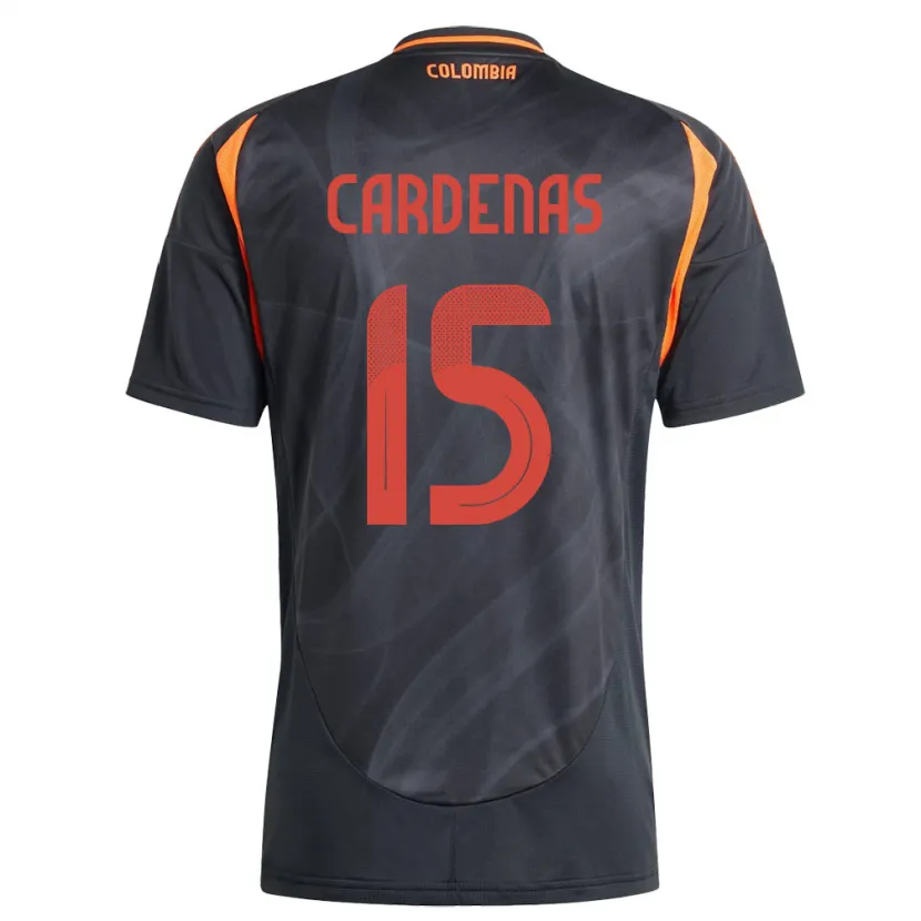 Danxen Damen Kolumbien Wendy Cárdenas #15 Schwarz Auswärtstrikot Trikot 24-26 T-Shirt Schweiz