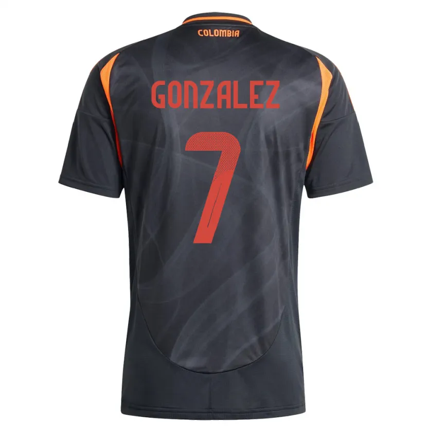Danxen Damen Kolumbien Celis González #7 Schwarz Auswärtstrikot Trikot 24-26 T-Shirt Schweiz