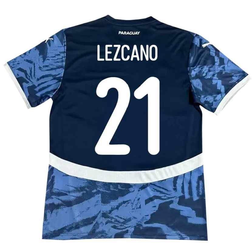 Danxen Damen Paraguay Rubén Lezcano #21 Blau Auswärtstrikot Trikot 24-26 T-Shirt Schweiz