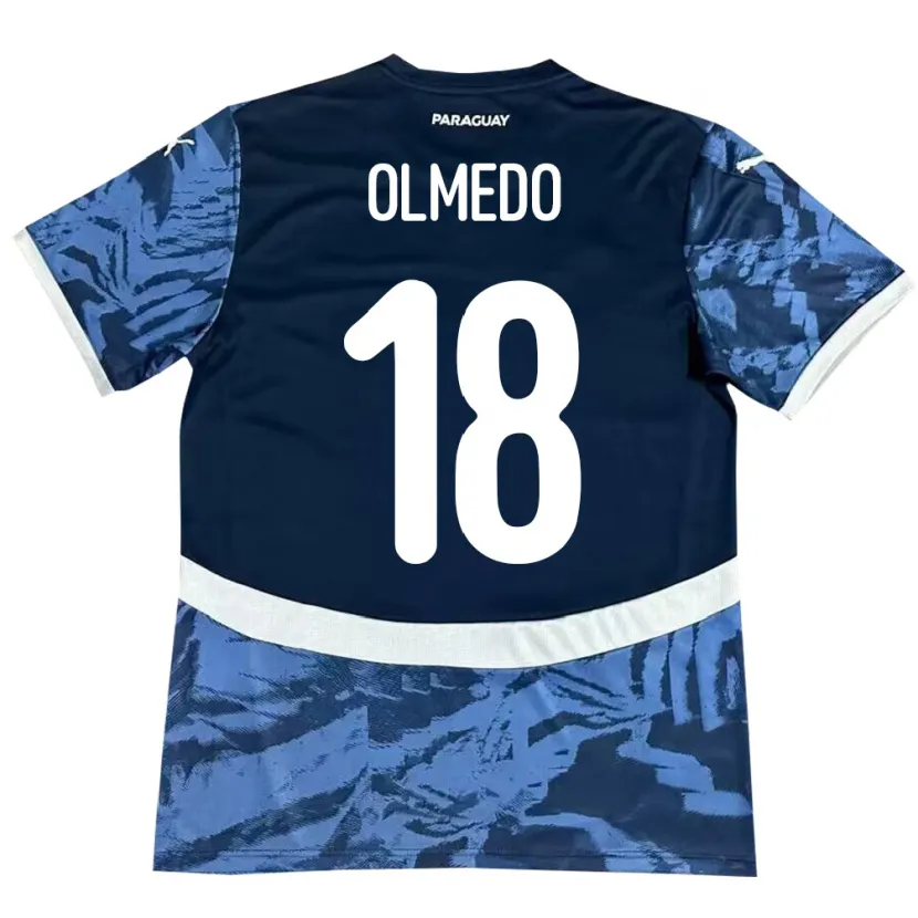 Danxen Damen Paraguay Cesar Olmedo #18 Blau Auswärtstrikot Trikot 24-26 T-Shirt Schweiz