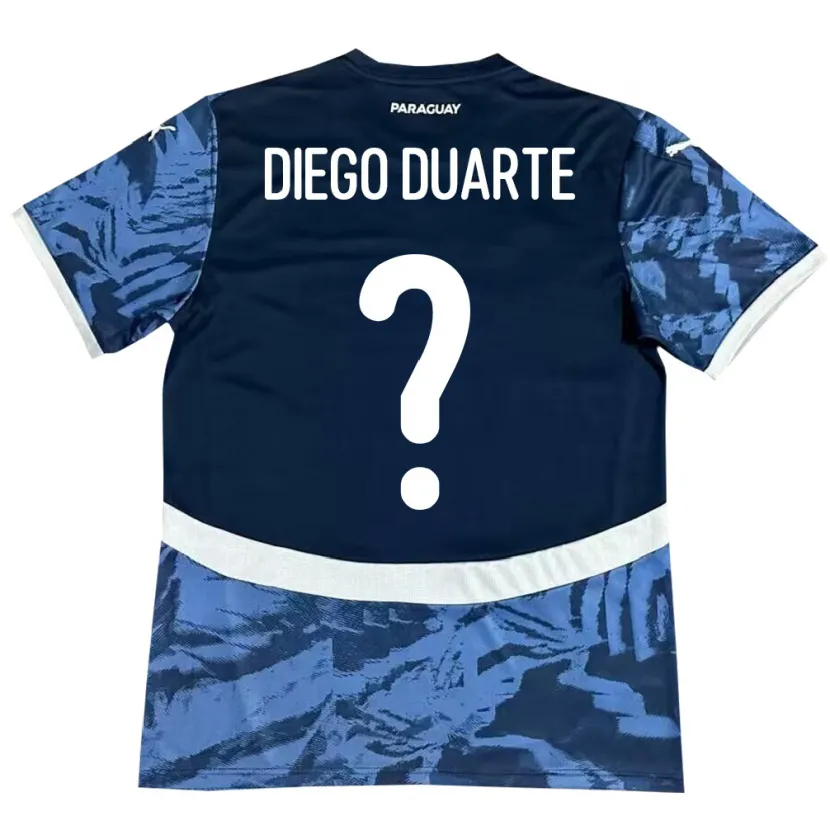Danxen Damen Paraguay Diego Duarte #0 Blau Auswärtstrikot Trikot 24-26 T-Shirt Schweiz