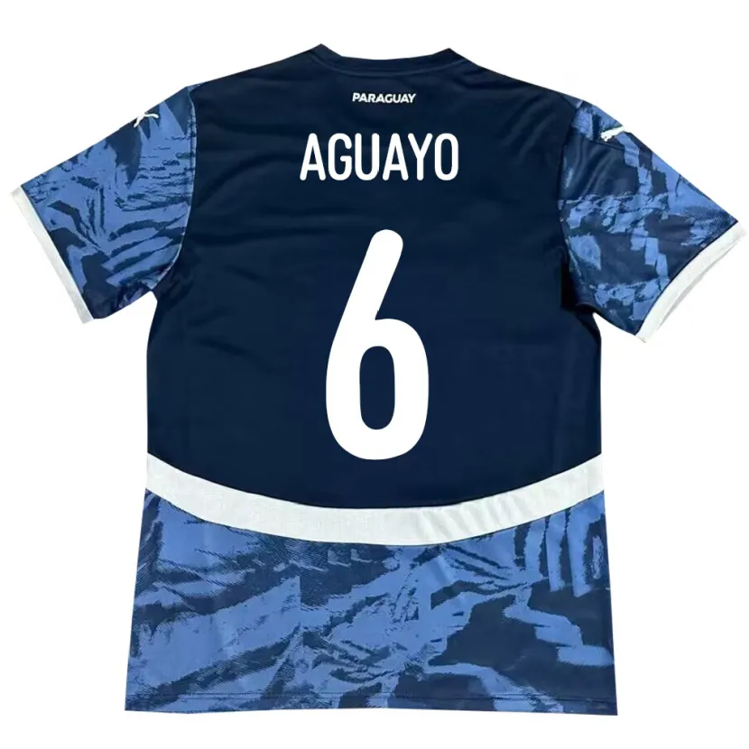 Danxen Damen Paraguay Ángel Aguayo #6 Blau Auswärtstrikot Trikot 24-26 T-Shirt Schweiz