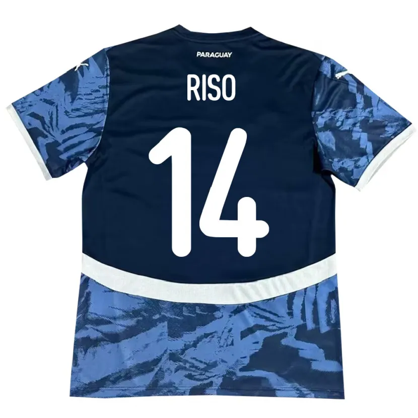 Danxen Damen Paraguay Tania Riso #14 Blau Auswärtstrikot Trikot 24-26 T-Shirt Schweiz