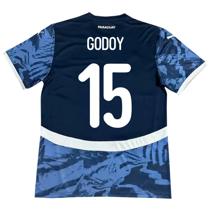Danxen Damen Paraguay Fanny Godoy #15 Blau Auswärtstrikot Trikot 24-26 T-Shirt Schweiz