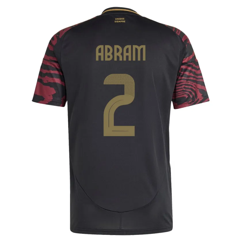 Danxen Damen Peru Luis Abram #2 Schwarz Auswärtstrikot Trikot 24-26 T-Shirt Schweiz