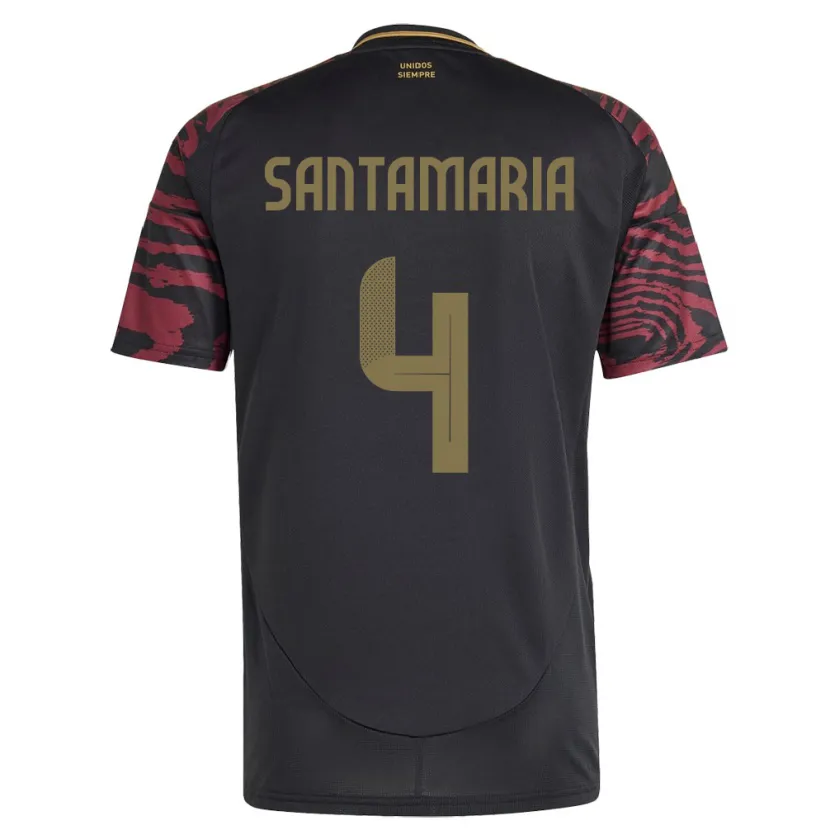 Danxen Damen Peru Anderson Santamaría #4 Schwarz Auswärtstrikot Trikot 24-26 T-Shirt Schweiz