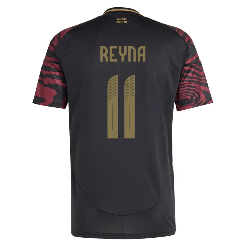 Danxen Damen Peru Bryan Reyna #11 Schwarz Auswärtstrikot Trikot 24-26 T-Shirt Schweiz