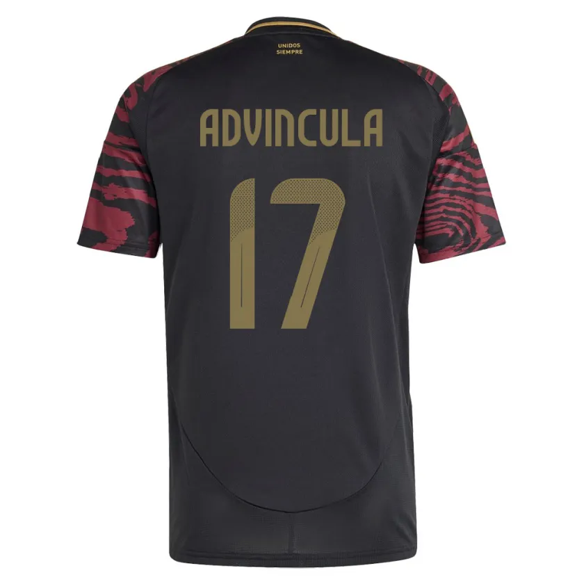 Danxen Damen Peru Luis Advíncula #17 Schwarz Auswärtstrikot Trikot 24-26 T-Shirt Schweiz