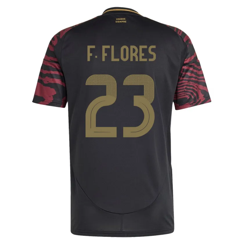 Danxen Damen Peru Franchesco Flores #23 Schwarz Auswärtstrikot Trikot 24-26 T-Shirt Schweiz