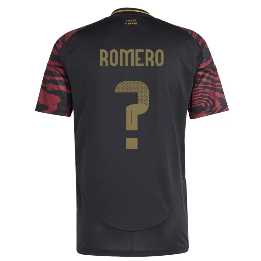 Danxen Damen Peru José Romero #0 Schwarz Auswärtstrikot Trikot 24-26 T-Shirt Schweiz