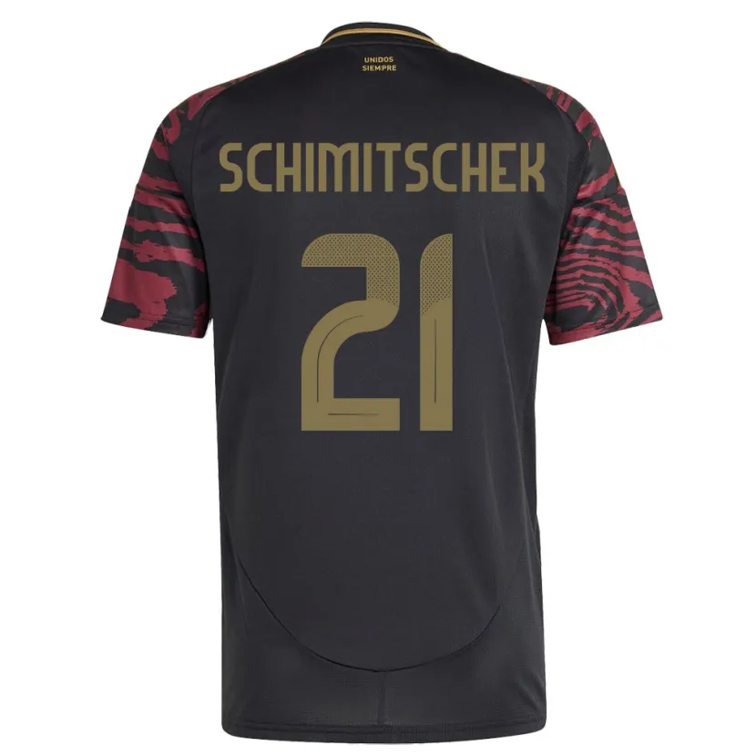 Danxen Damen Peru Ian Schimitschek #21 Schwarz Auswärtstrikot Trikot 24-26 T-Shirt Schweiz