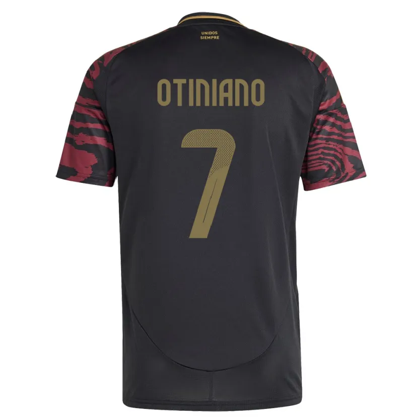 Danxen Damen Peru Steffani Otiniano #7 Schwarz Auswärtstrikot Trikot 24-26 T-Shirt Schweiz