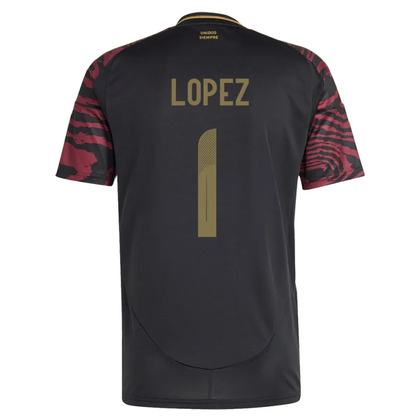 Danxen Damen Peru Karla Lopez #1 Schwarz Auswärtstrikot Trikot 24-26 T-Shirt Schweiz