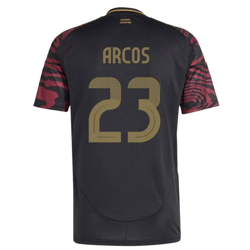 Danxen Damen Peru Lucía Arcos #23 Schwarz Auswärtstrikot Trikot 24-26 T-Shirt Schweiz