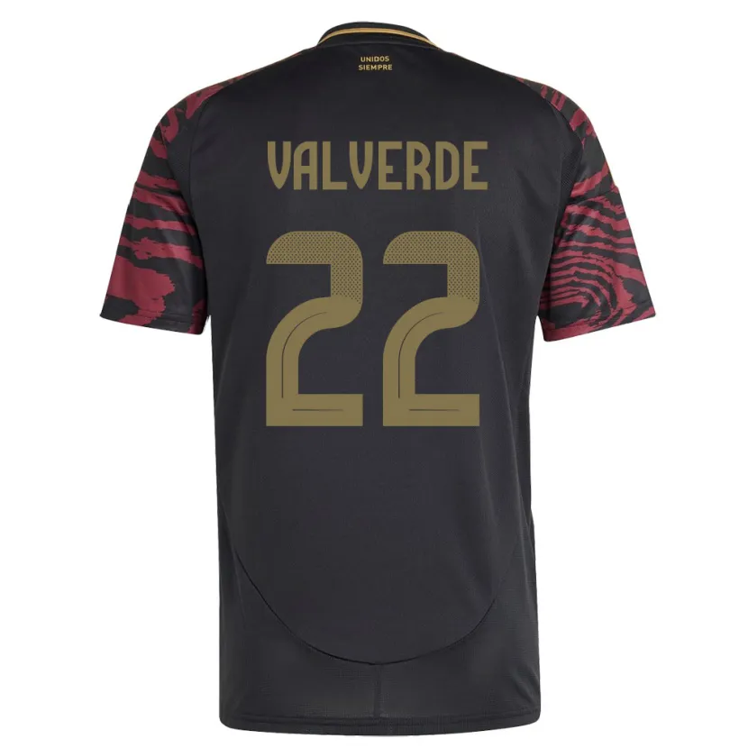 Danxen Damen Peru Malena Valverde #22 Schwarz Auswärtstrikot Trikot 24-26 T-Shirt Schweiz